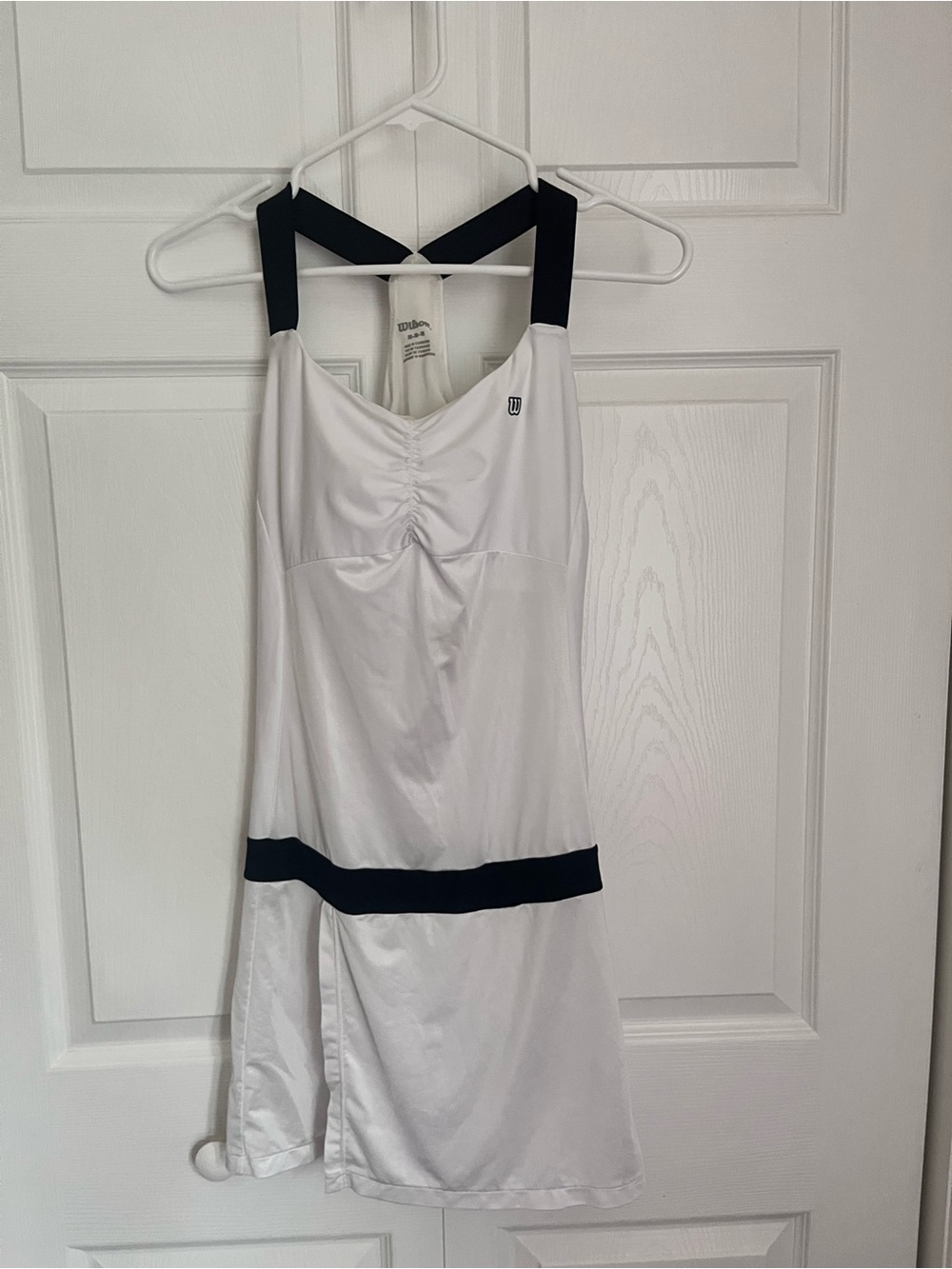 Wilson White Tennis Mini Dress with Black Straps